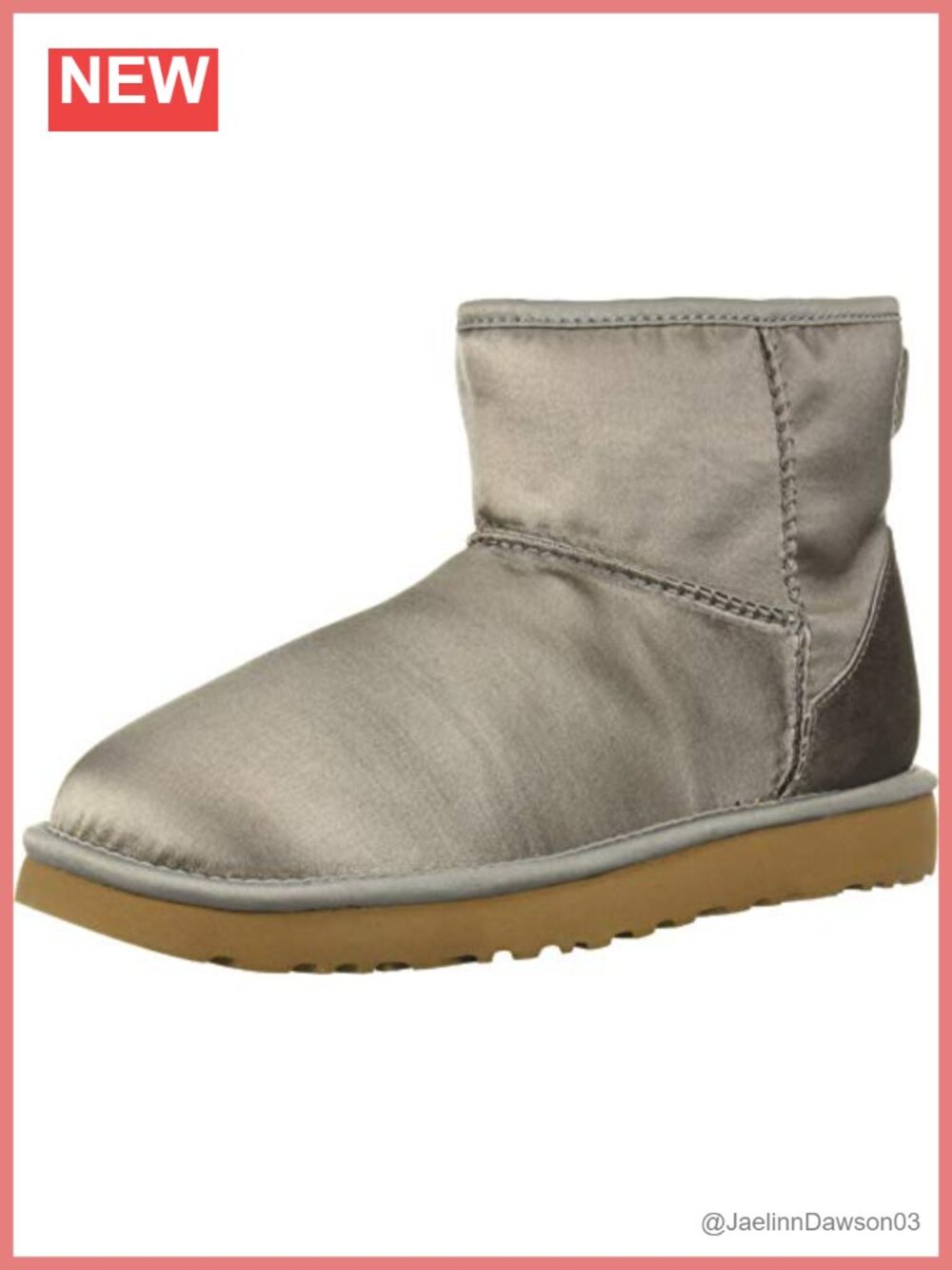 UGG Classic Mini Satin Ankle Bootie Silk Cotton Pull-On